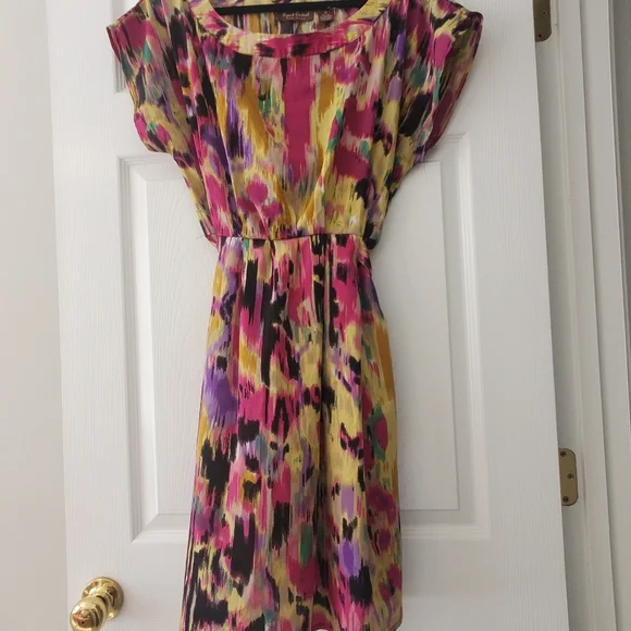 Speed Control Size 2X, Cap sleeve, tie back, bold print midi dress - Picture 2 of 9